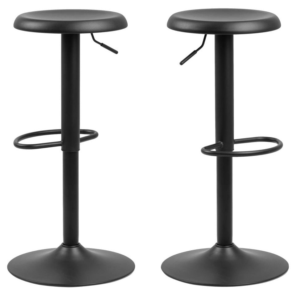 Finch Designer Metal Bar Stools, Set Of 2 Trendy Barstools With Footrest And Lift Function