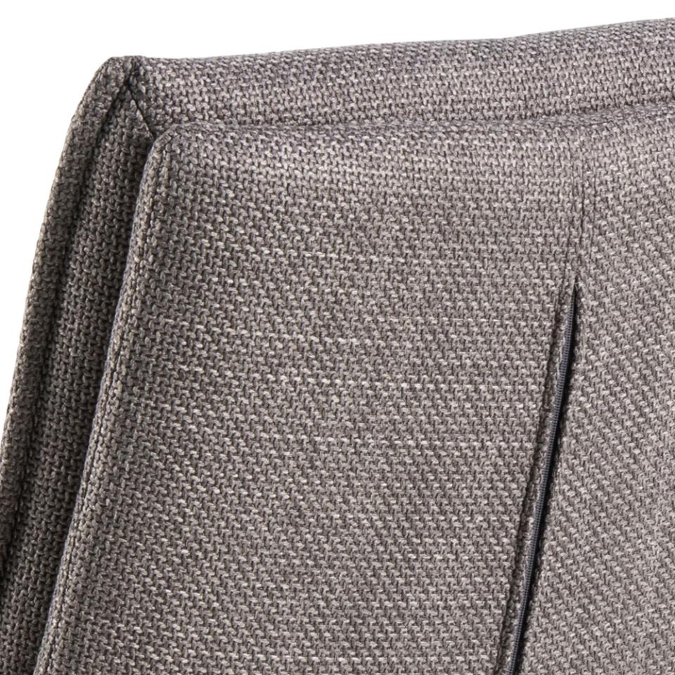 Flynn Designer Bar Stool In Light Grey Fabric And Metal Legs x 2 Barstools