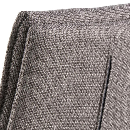 Flynn Designer Bar Stool In Light Grey Fabric And Metal Legs x 2 Barstools