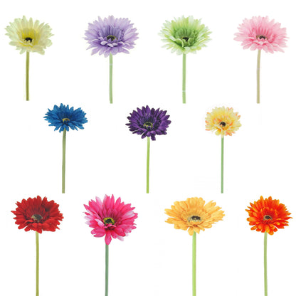 Small Head Silk Gerbera Flower Stem Quality Artificial Flowers 55cm