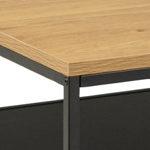 Load image into Gallery viewer, Gila Large Rectangular Coffee Table With Black Shelf And Metal Base 120x60x42cm
