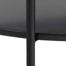 Load image into Gallery viewer, Goldington Coffee Table Round With Brown Marble Top, Black Shelf And Metal Base 80cm
