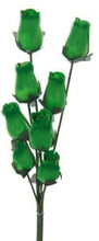 Load image into Gallery viewer, A Bunch Of 8 Wooden Rose Stems In A Wide Range Of Colours

