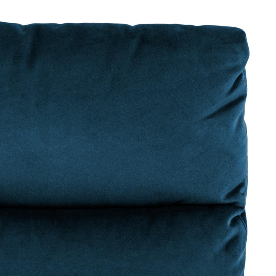 Comfort Lounger Haddam Blue Fabric Recliner Resting Chair With Stool And Swivel Function