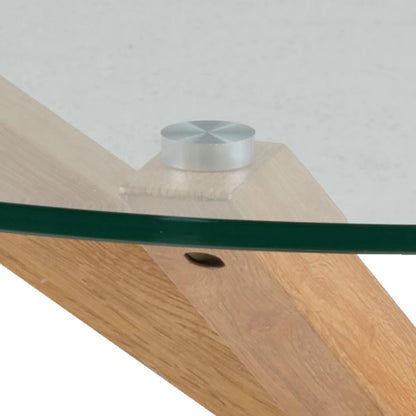 close up of the glass area of a heaven coffee table