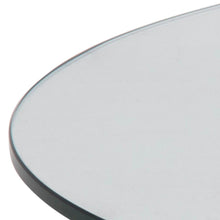 Load image into Gallery viewer, Heaven Cross Leg Large Round Glass Coffee Table, Metal Base Oak Foil 82x40cm
