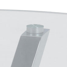 Load image into Gallery viewer, Heaven Cross Leg Large Round Glass Coffee Table, SIlver Metal Base  82x40cm
