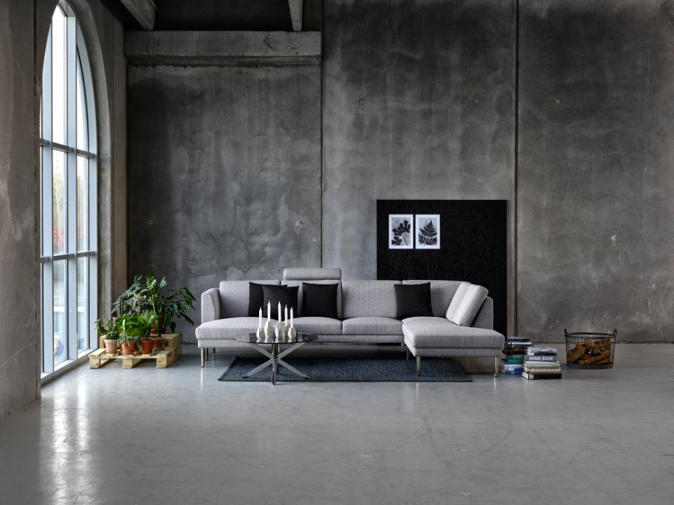 a heaven table by Homestreet in a large open space modern home