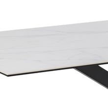 Load image into Gallery viewer, Heaven Large White Ceramic Rectangle Dining Table Sleek Modern Solid Metal Base 6/8 Seat 200x100x75.5

