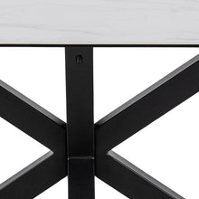 Load image into Gallery viewer, Heaven Large White Ceramic Rectangle Dining Table Sleek Modern Solid Metal Base 6/8 Seat 200x100x75.5
