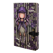Load image into Gallery viewer, Gorjuss - Large Journal with PU Strap hard Back - Sea Nixie-Purple Pirate Theme

