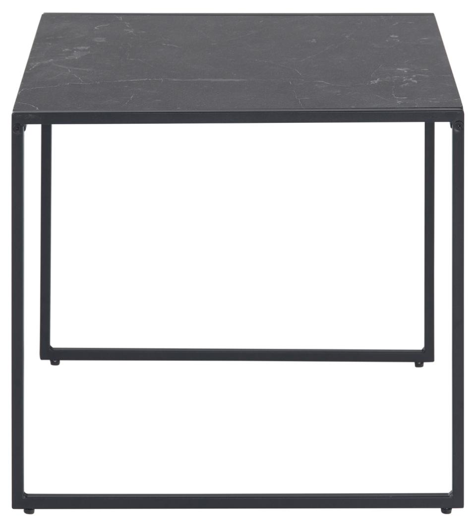 Infinity Black Melamine Marble Print Side Or Lamp Table 50x50x45cm