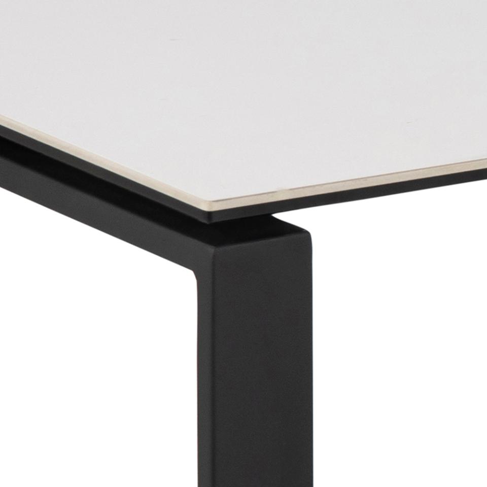 Katrine White Ceramic Coffee Table Set, 2 Moveable Rectangle Tables 115x55cm 69x40cm