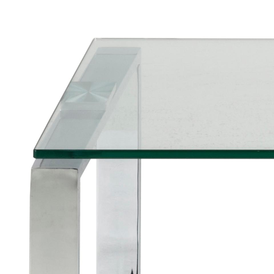 Katrine Coffee Table Set Unique Classy Clear Glass Furniture Range 115x55cm 69x40cm