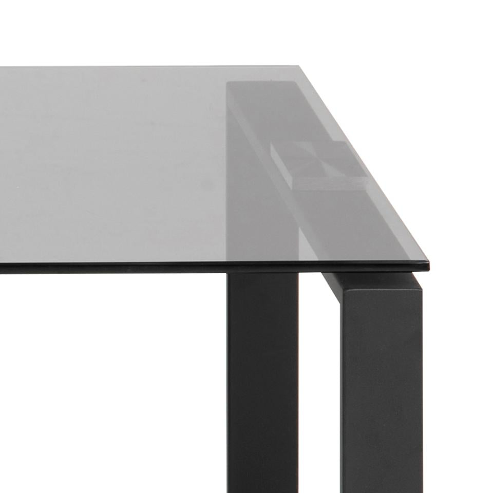 Katrine Coffee Table Superior Smoked Glass Furniture Set 115x55cm 69x40cm
