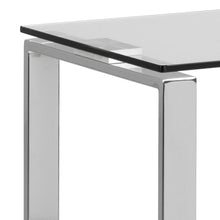 Load image into Gallery viewer, Modern Katrine Console Table With Glass Top And Metal Chrome Frame 110x40cm
