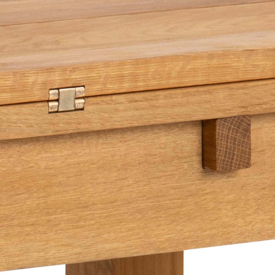 Kenley Extending Oak Dining Table Oil Treated Seats 2-4 100x45/90cm
