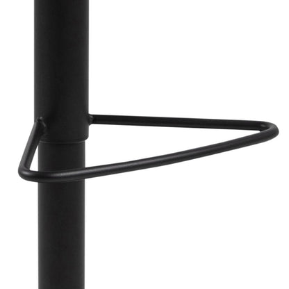 Kimmy Designer Bar Stools, Set Of 2 With Grey Fabric And Adjustable Black Metal Base