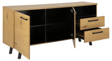 Load image into Gallery viewer, Mallow Sideboard Wild Oak Look Cabinet With 2 Drawers And 2 Doors 165x40x78cm
