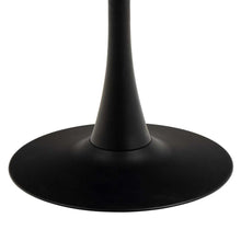 Load image into Gallery viewer, Malta Round Black Ceramic Designer Dining Table Curve Metal Base Marble Look 90x75cm
