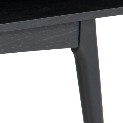 Marte Oak Coffee Table With Compartment Shelf Black 130x70cm