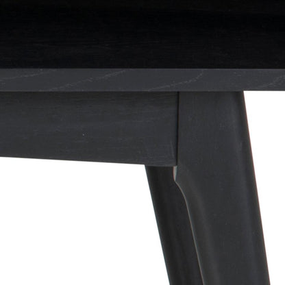Marte Oak Coffee Table With Compartment Shelf Black 130x70cm