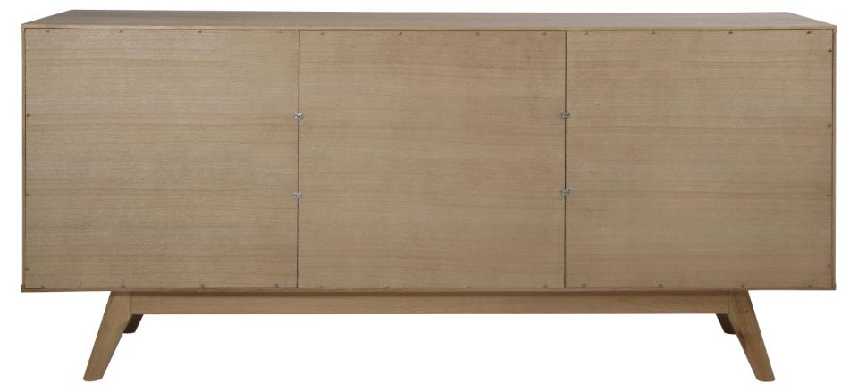 Marte Sideboard High Class Large Solid Oak Cabinet 2 Slide Doors, 4 Drawers 180x44x84cm