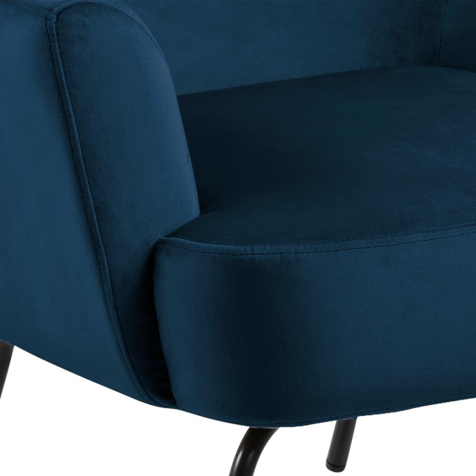 Melissa Soft Fabric Comfort Resting Chair With Solid Powder Coated Metal Base In Green, Grey Or Blue