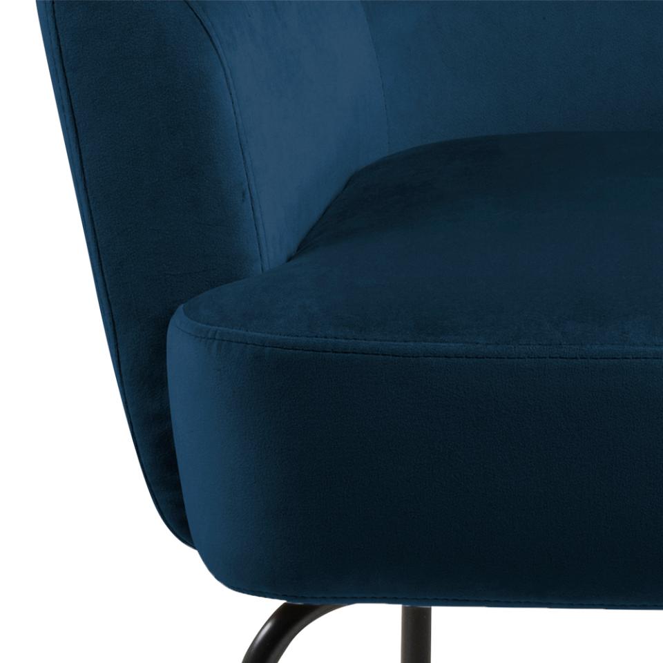 Melissa Soft Fabric Comfort Resting Chair With Solid Powder Coated Metal Base In Green, Grey Or Blue