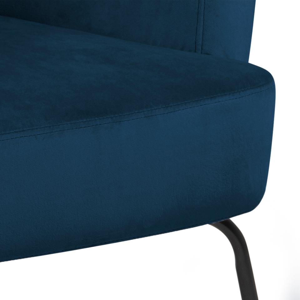 Melissa Soft Fabric Comfort Resting Chair With Solid Powder Coated Metal Base In Green, Grey Or Blue