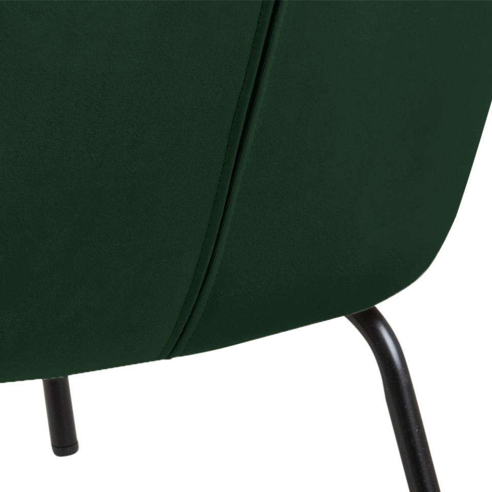 Melissa Soft Fabric Comfort Resting Chair With Solid Powder Coated Metal Base In Green, Grey Or Blue