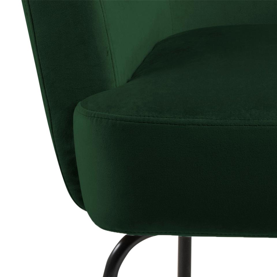 Melissa Soft Fabric Comfort Resting Chair With Solid Powder Coated Metal Base In Green, Grey Or Blue