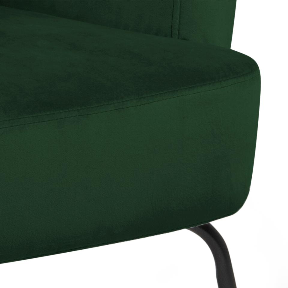 Melissa Soft Fabric Comfort Resting Chair With Solid Powder Coated Metal Base In Green, Grey Or Blue