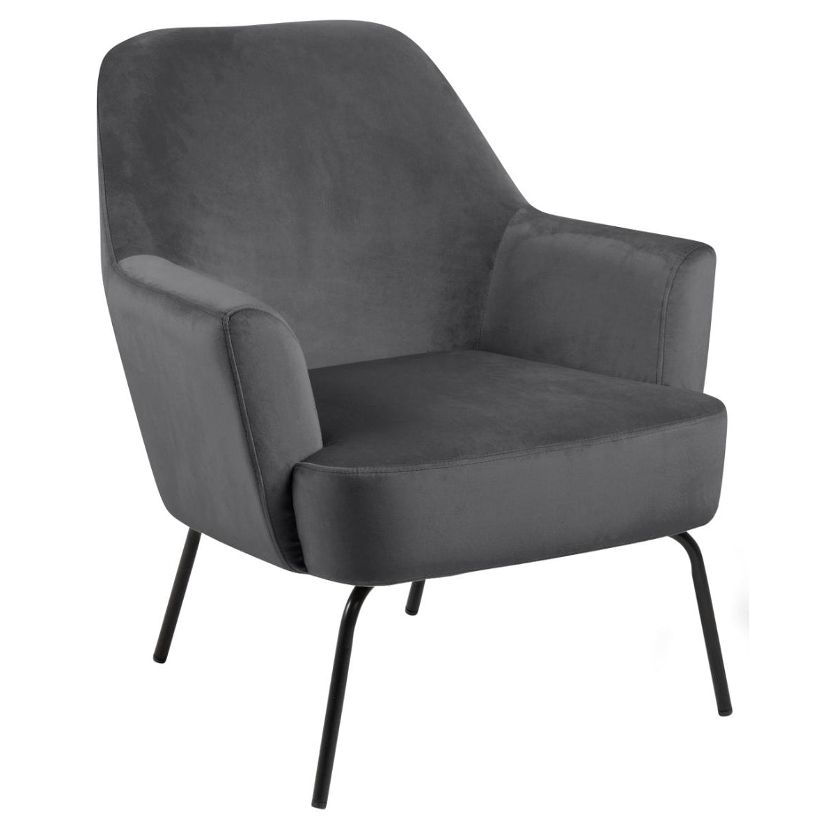 Melissa Soft Fabric Comfort Resting Chair With Solid Powder Coated Metal Base In Green, Grey Or Blue