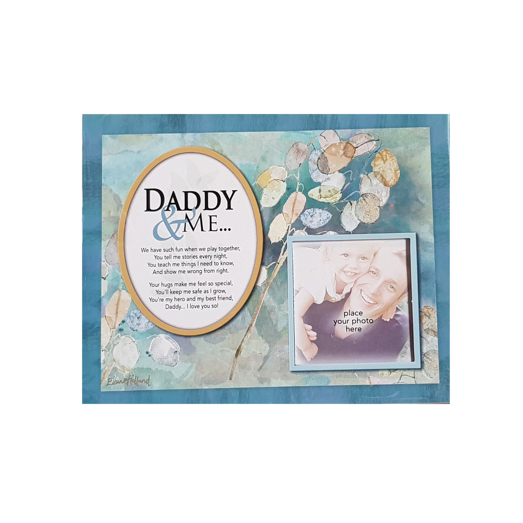 Daddy And Me Floral Memory Mount Gift With A Beautiful Verse Poem And Space For Photo