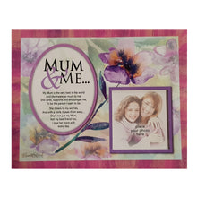 Load image into Gallery viewer, Mum And Me Floral Photo Memory Mount With A Beautiful Verse Poem And Space For Photo
