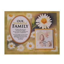 Load image into Gallery viewer, Wonderful Family Floral Daisy Memory Mount Gift With A Beautiful Verse Poem And Space For Photo
