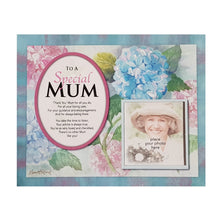 Load image into Gallery viewer, Special Mum Floral Photo Memory Mount Gift With A Beautiful Verse Poem And Space For Photo
