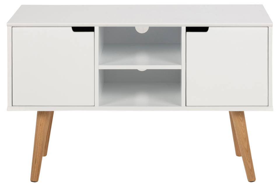 Mitra Chic White Sideboard Cabinet With 2 Doors And Shelves 96x38x61.5cm