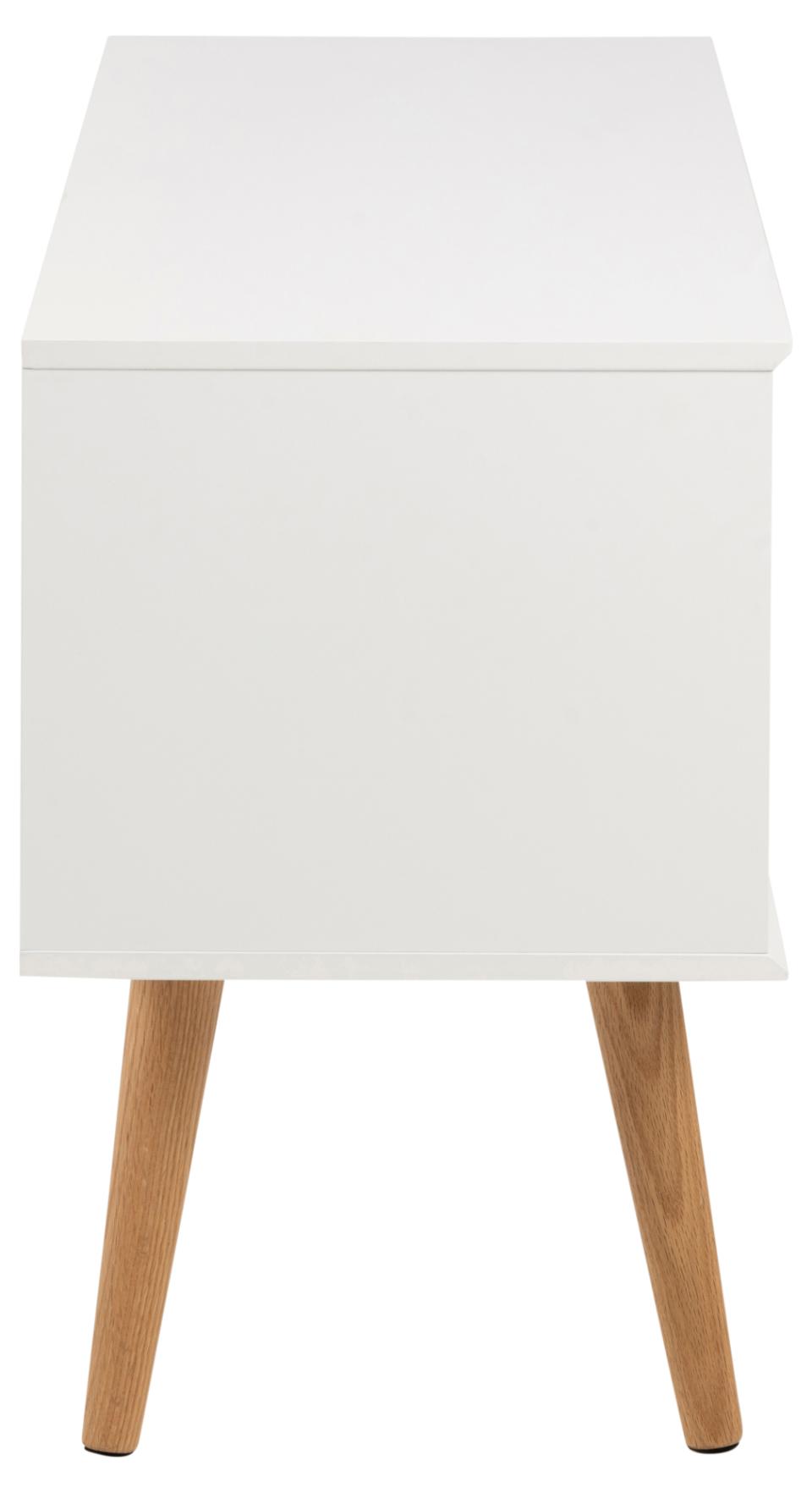 Mitra Chic White Sideboard Cabinet With 2 Doors And Shelves 96x38x61.5cm