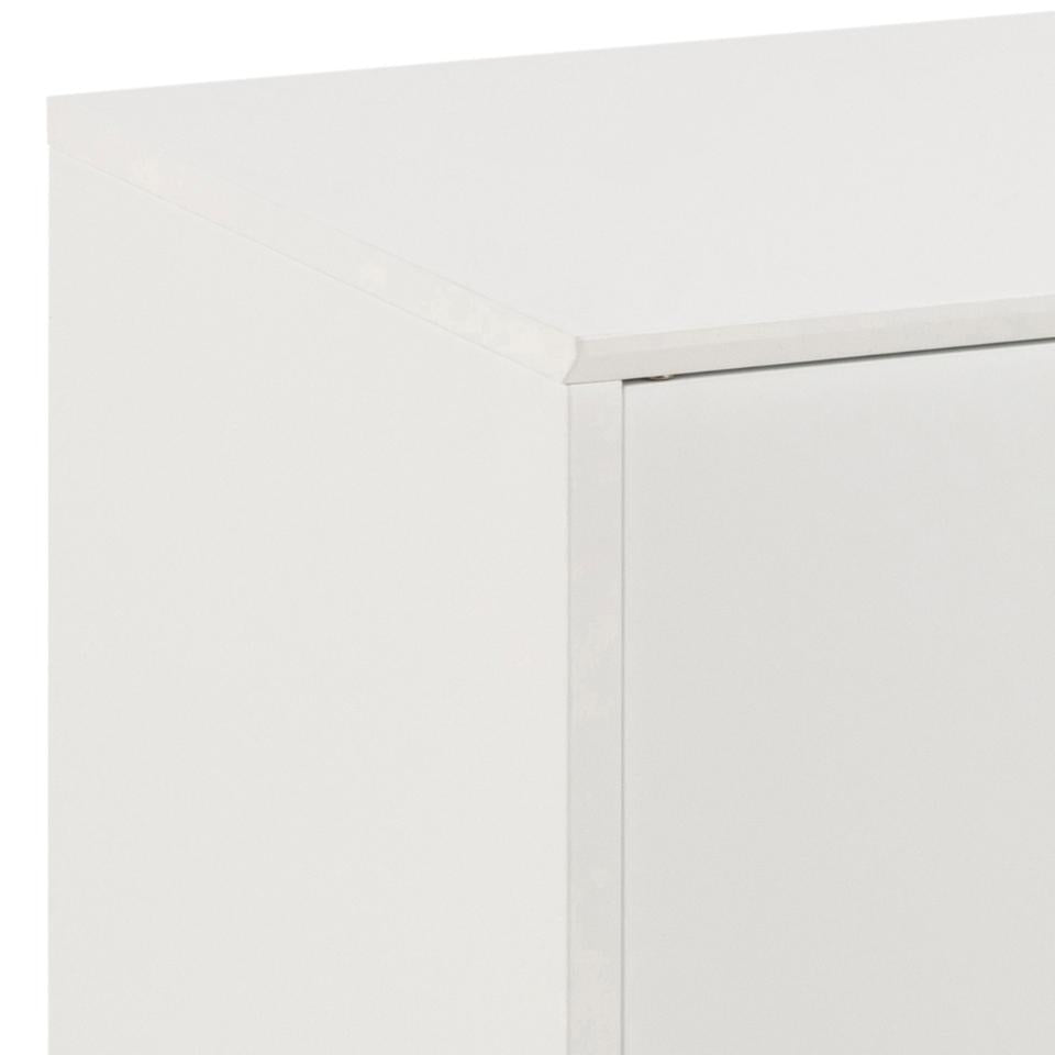 Mitra Chic White Sideboard Cabinet With 2 Doors And Shelves 96x38x61.5cm