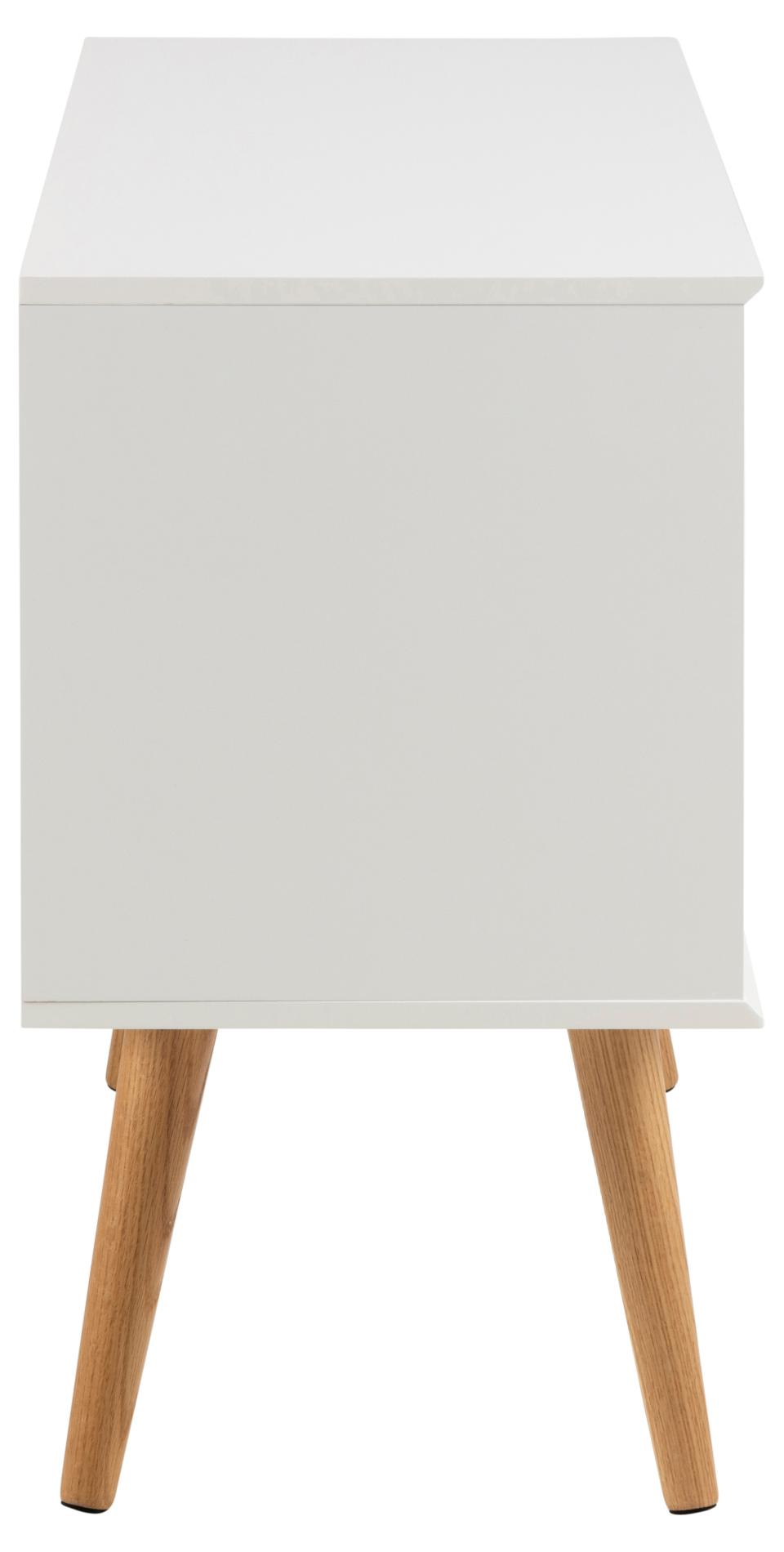 Mitra Chic White Buffet Sideboard Bedroom Home Office Cabinet With 2 Doors And Shelves 100x38x68cm
