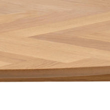 Load image into Gallery viewer, Negano Chene Designer Round Herringbone Oak Dining Table 120x75cm
