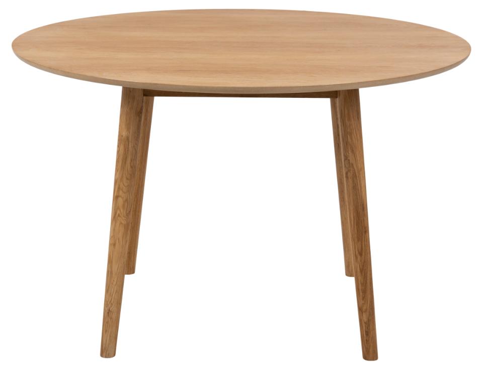 Negano Chene Round Designer Natural Oak Dining Table 4 Seats 120x75cm
