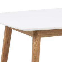 Load image into Gallery viewer, Negano Chene Designer White Rectangle Oak Dining Table 4/6 Seats 150x80cm
