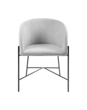 Load image into Gallery viewer, Nelson Grey Fabric Dining Chair With Comfort Armrests And Firm Back
