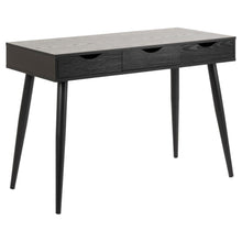 Load image into Gallery viewer, Neptun Bureau Office Desk In White With Black Metal Legs 110x50cm
