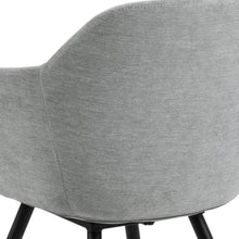 Load image into Gallery viewer, Noella Deluxe Grey Fabric Dining Chair With Comfort Armrests And Firm Support
