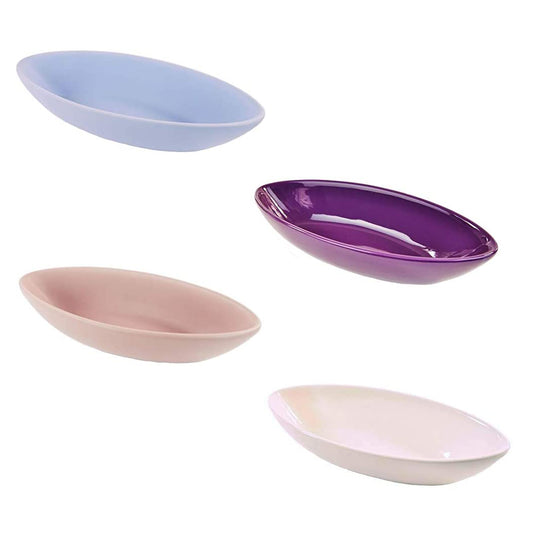 Ellipse Oval Ceramic Display Bowl With Felt Protectors Underneath - Quality Home Interior Gifts