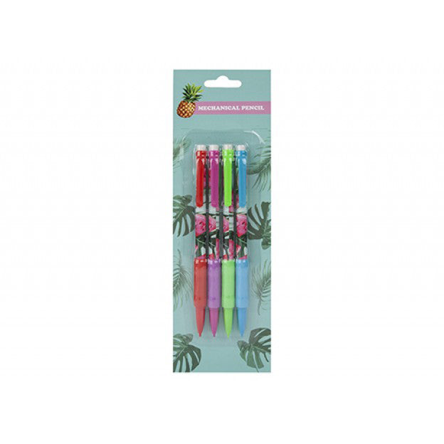 Tropical Fruit Theme Pack of 4 Mechanical Pencils Stationery Gift Pack